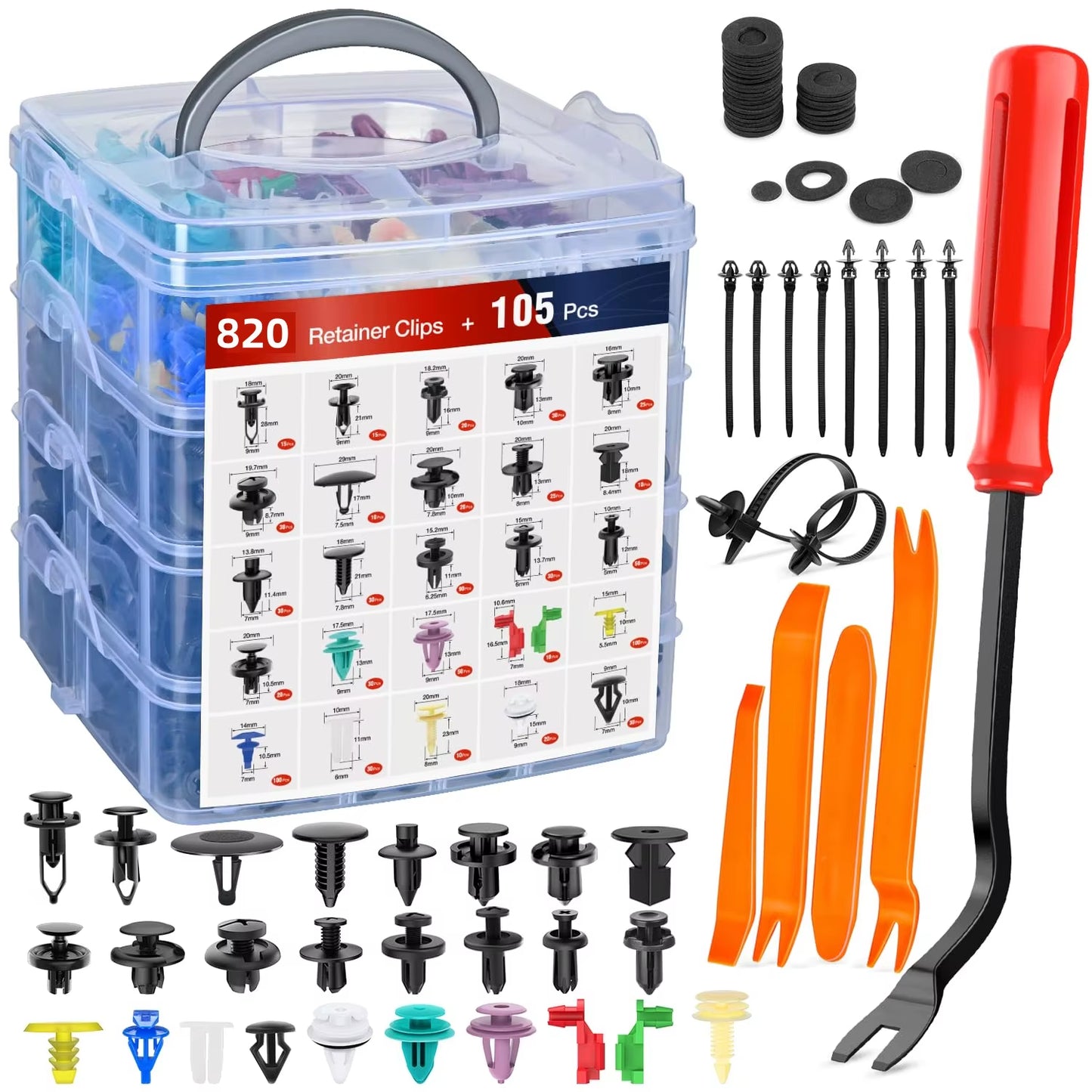 925 Pièces 26 Types De Boucle En Boîte Vis D'Expansion De Voiture Clip En Plastique Panneau De Porte Garde-Boue Couvercle Pare-Chocs Clip Ensemble De Fixation