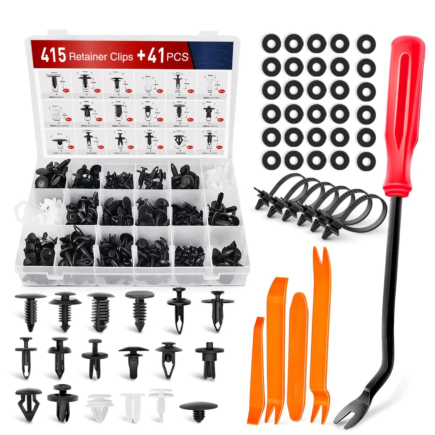 925 Pièces 26 Types De Boucle En Boîte Vis D'Expansion De Voiture Clip En Plastique Panneau De Porte Garde-Boue Couvercle Pare-Chocs Clip Ensemble De Fixation