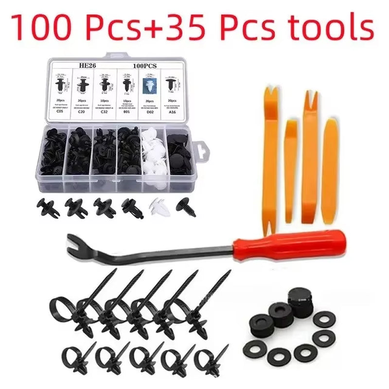 925 Pièces 26 Types De Boucle En Boîte Vis D'Expansion De Voiture Clip En Plastique Panneau De Porte Garde-Boue Couvercle Pare-Chocs Clip Ensemble De Fixation