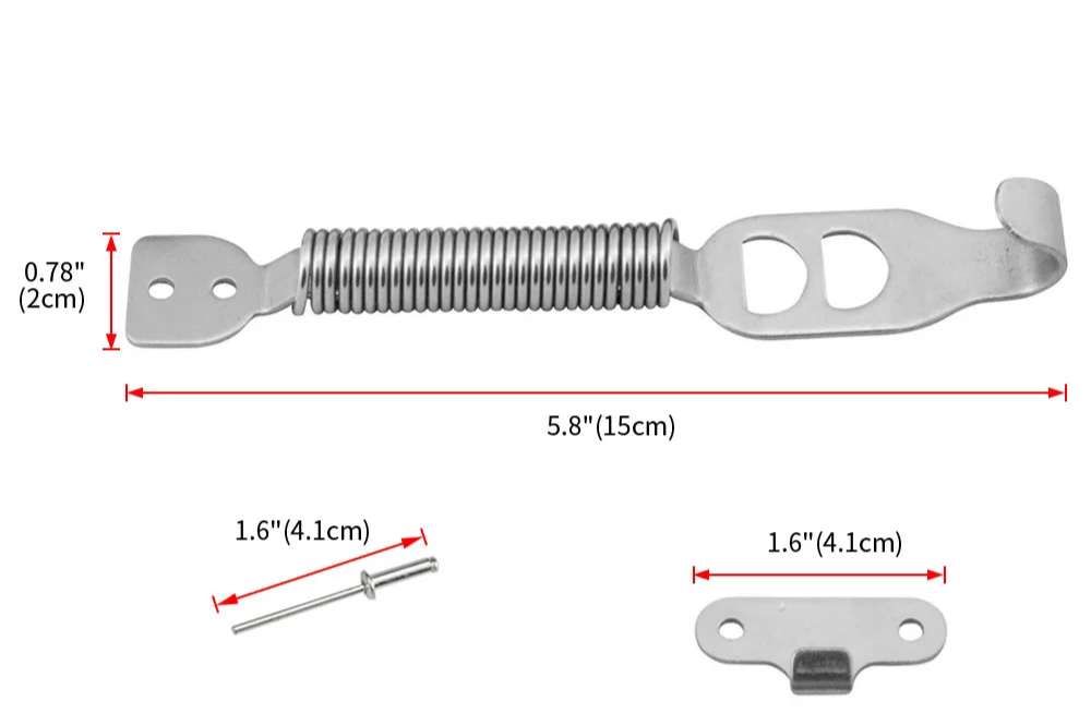 Universal Stainless Steel Hood Lock Kit
