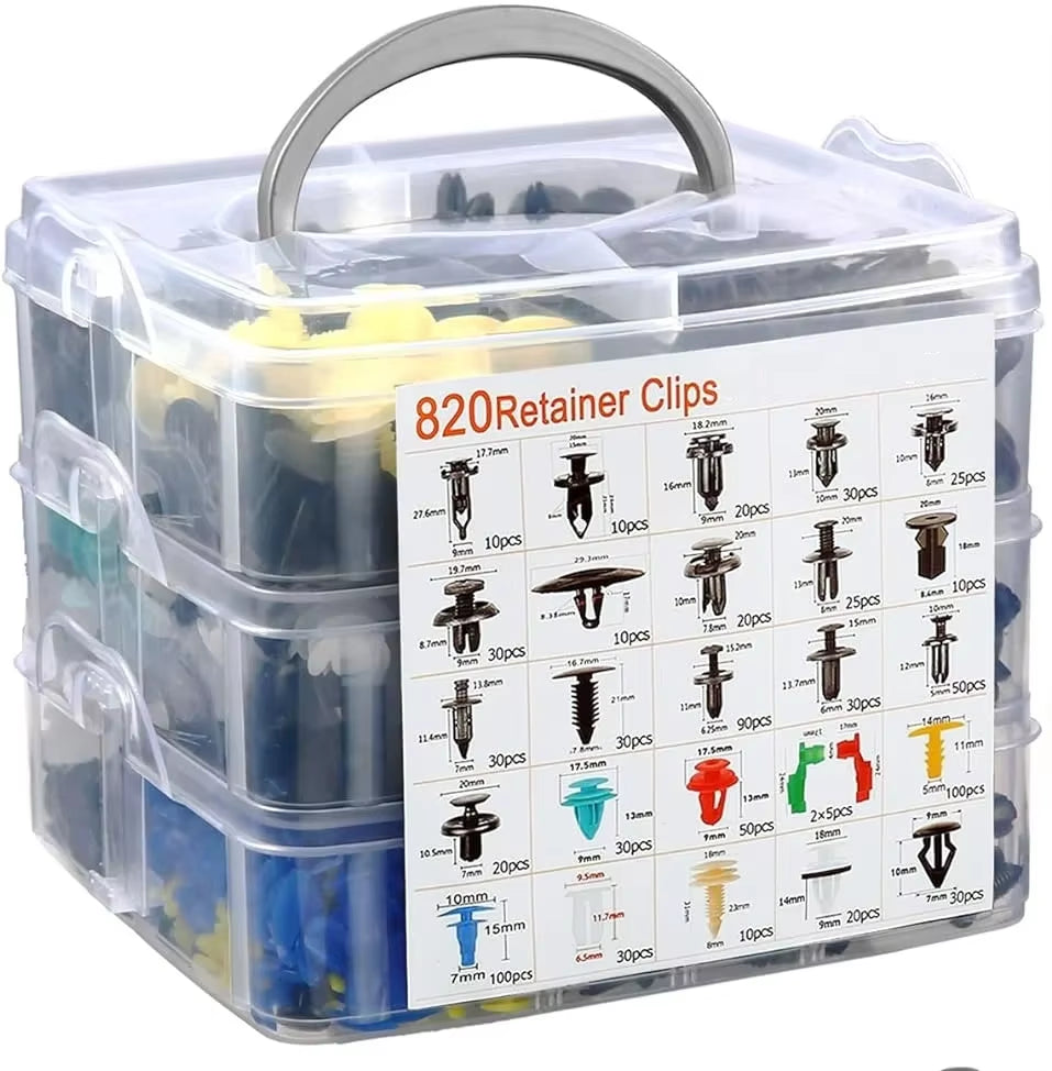 925 Pièces 26 Types De Boucle En Boîte Vis D'Expansion De Voiture Clip En Plastique Panneau De Porte Garde-Boue Couvercle Pare-Chocs Clip Ensemble De Fixation
