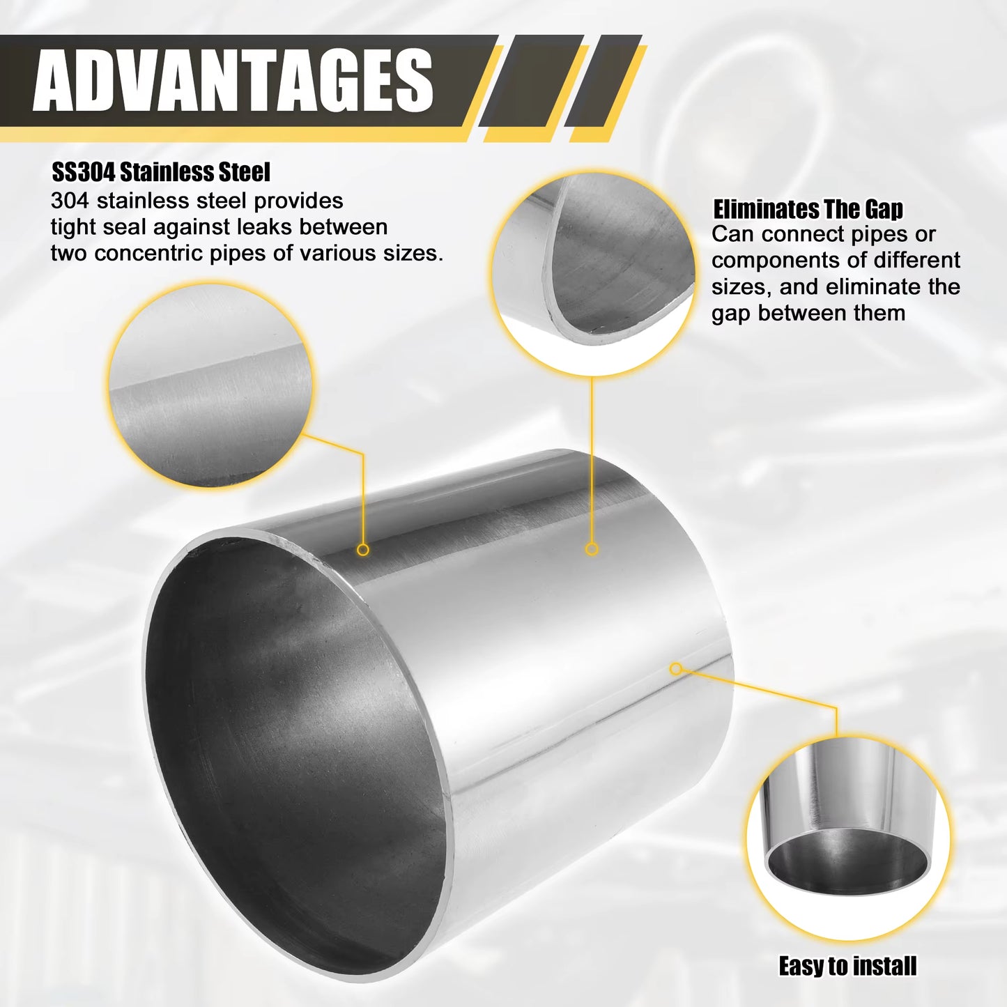 Mandrel Exhaust Pipe 304 Stainless Steel