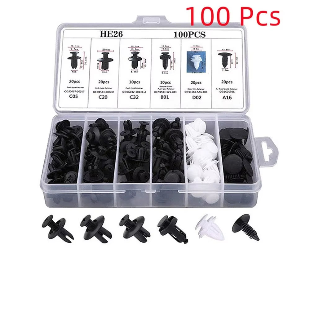 925 Pièces 26 Types De Boucle En Boîte Vis D'Expansion De Voiture Clip En Plastique Panneau De Porte Garde-Boue Couvercle Pare-Chocs Clip Ensemble De Fixation