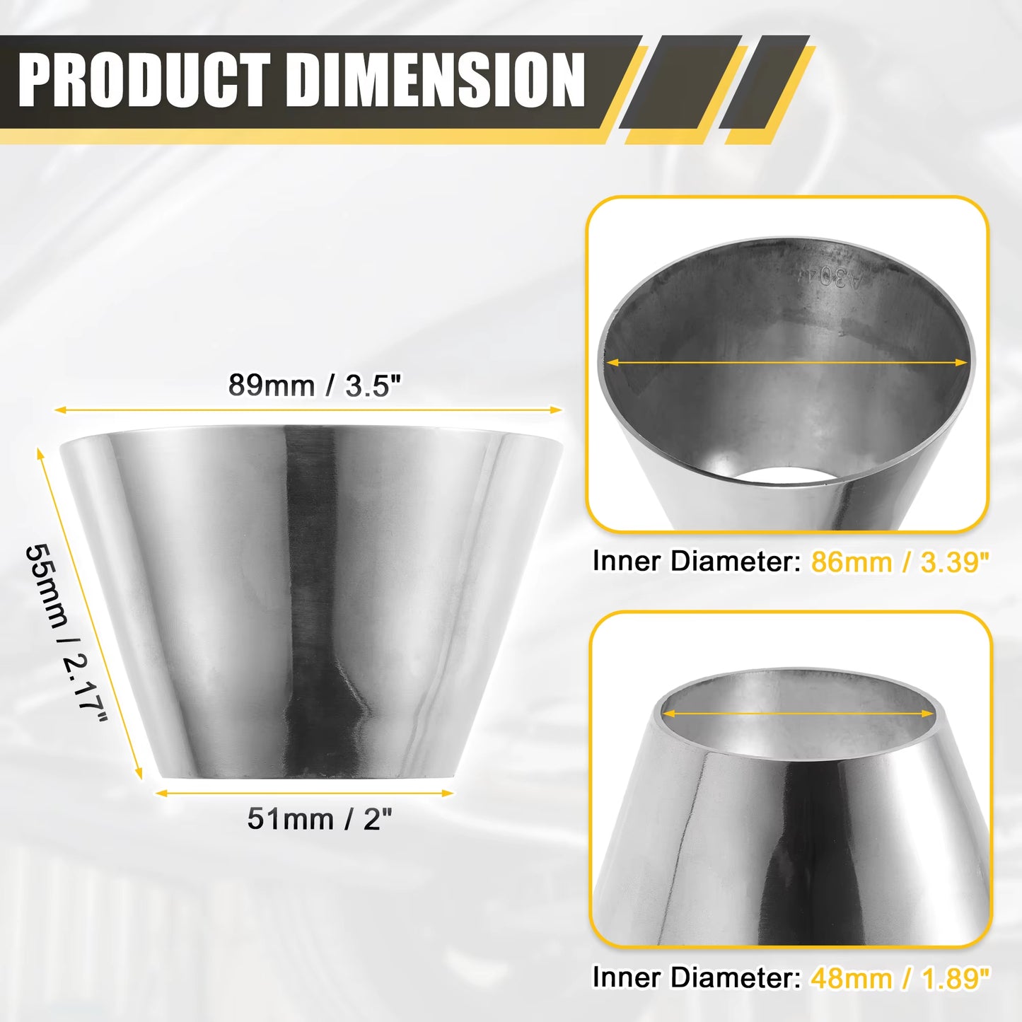 Mandrel Exhaust Pipe 304 Stainless Steel