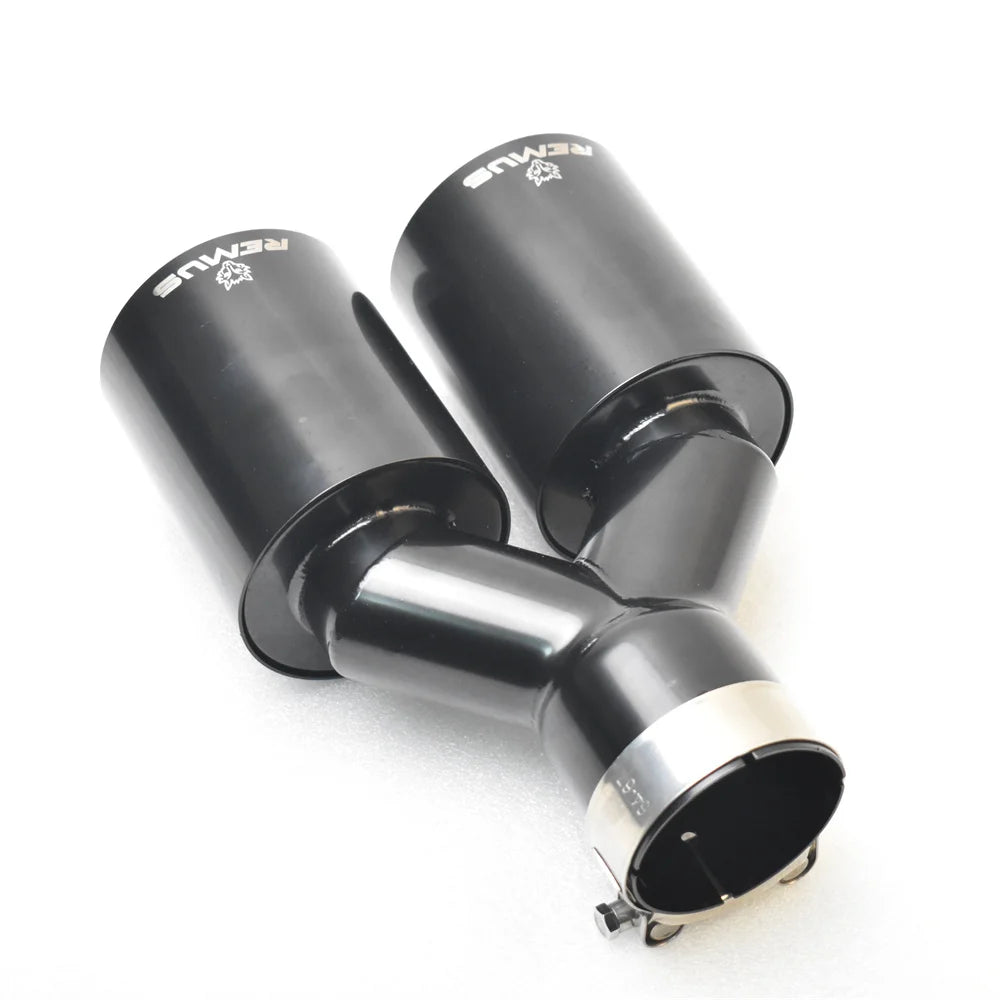 BLACK Muffler Dual Exhaust Tip