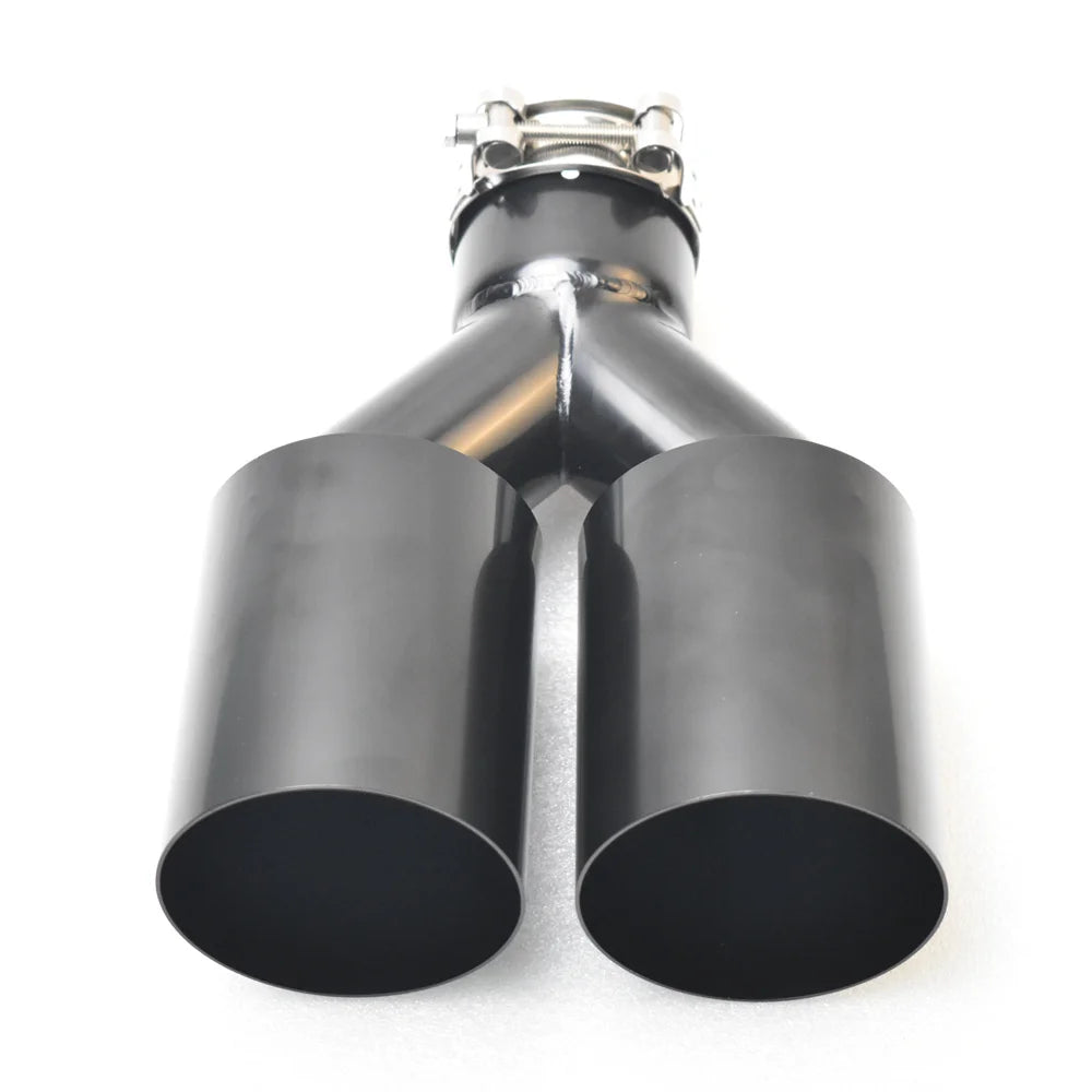 BLACK Muffler Dual Exhaust Tip