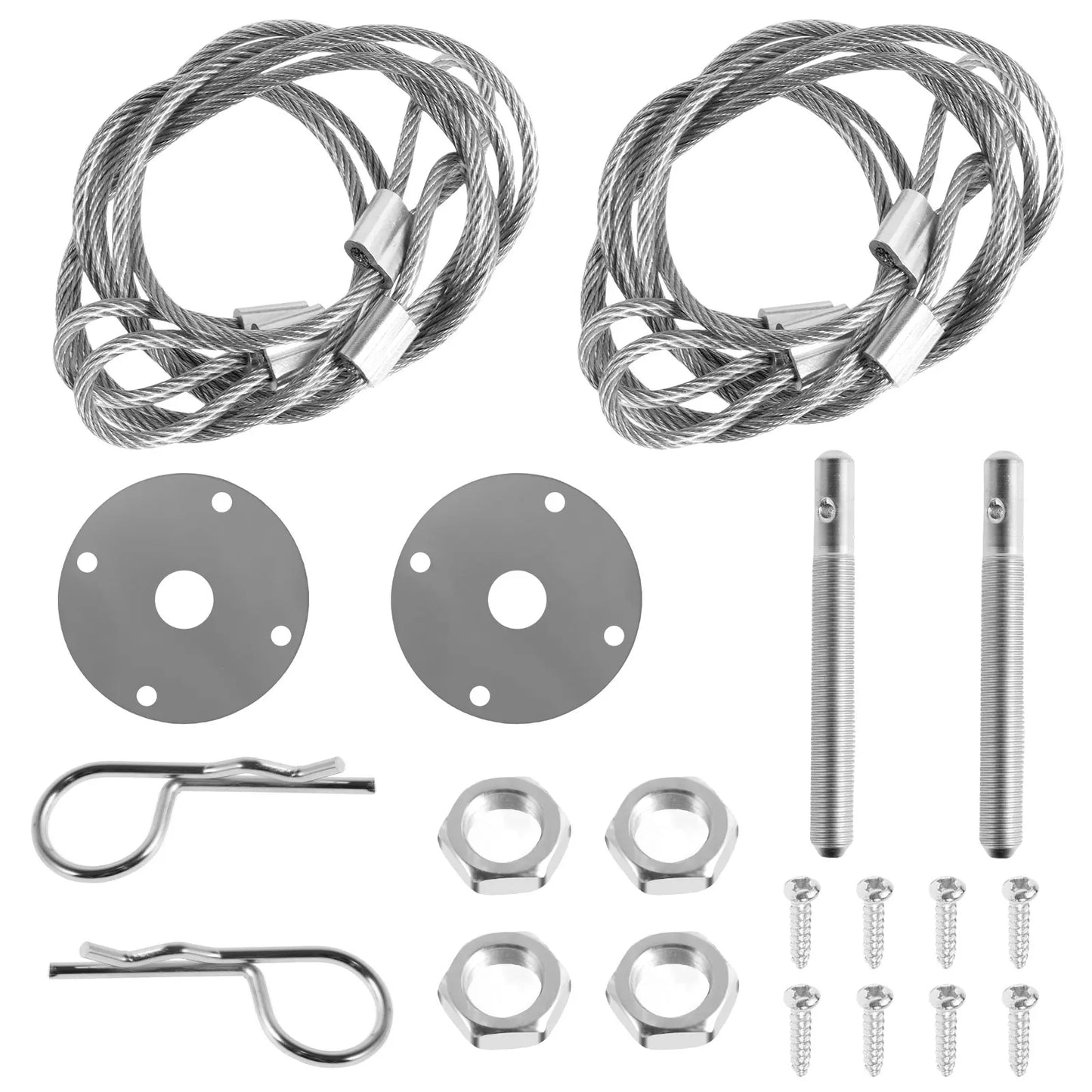 Engine Hood Pins Plate Bonnet Lock Clip for Car Modified