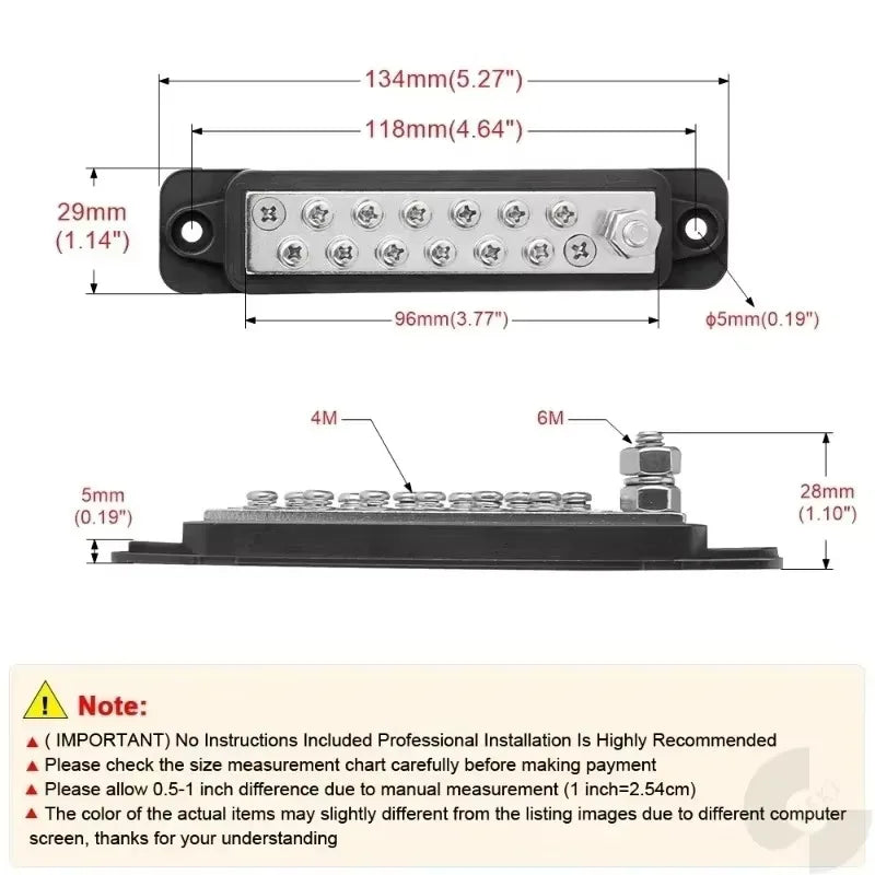 Power Distribution Block Positive Negative