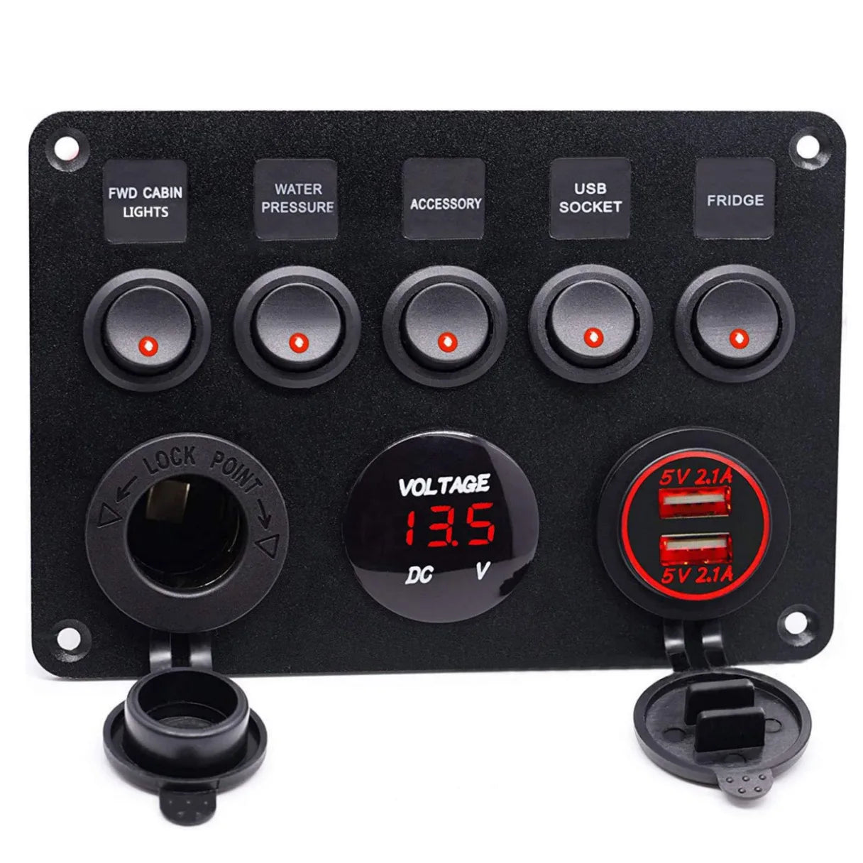 Button Rocker Toggle Switch Panel