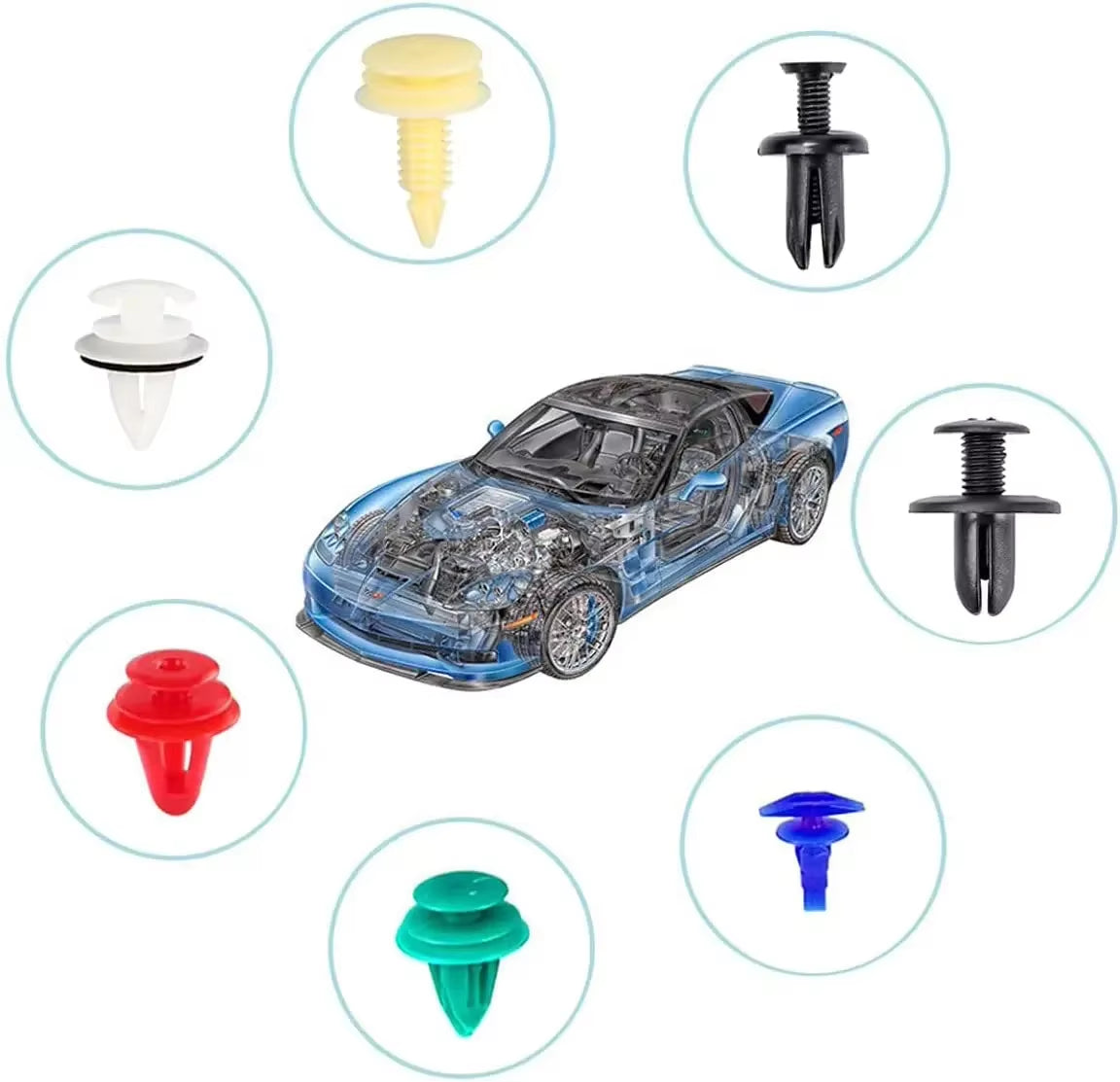 925 Pièces 26 Types De Boucle En Boîte Vis D'Expansion De Voiture Clip En Plastique Panneau De Porte Garde-Boue Couvercle Pare-Chocs Clip Ensemble De Fixation