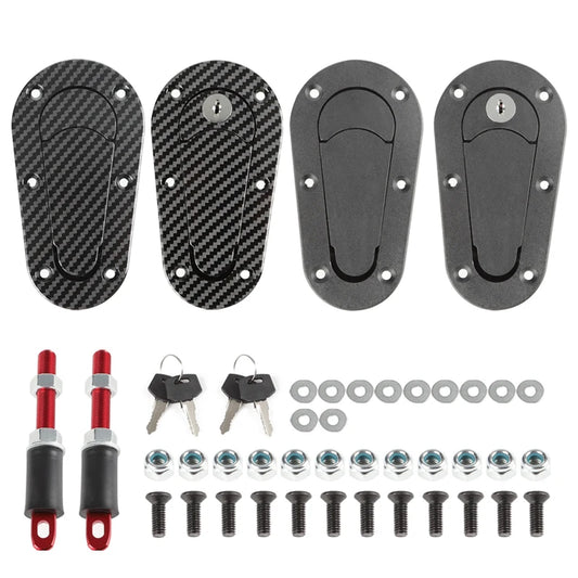 Black / Carbon Fiber Universal Racing Car Hood Pin