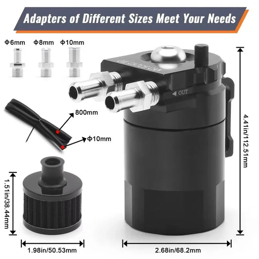  Universal Oil Catch Can Kit With adapter