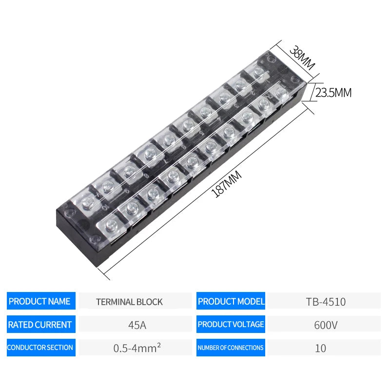 Dual Row Barrier Screw Terminal