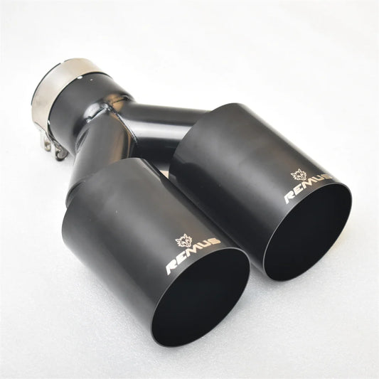 BLACK Muffler Dual Exhaust Tip