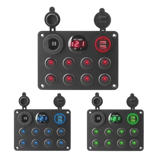 Button Rocker Toggle Switch Panel