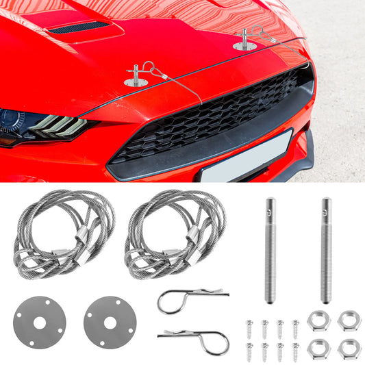 Engine Hood Pins Plate Bonnet Lock Clip for Car Modified