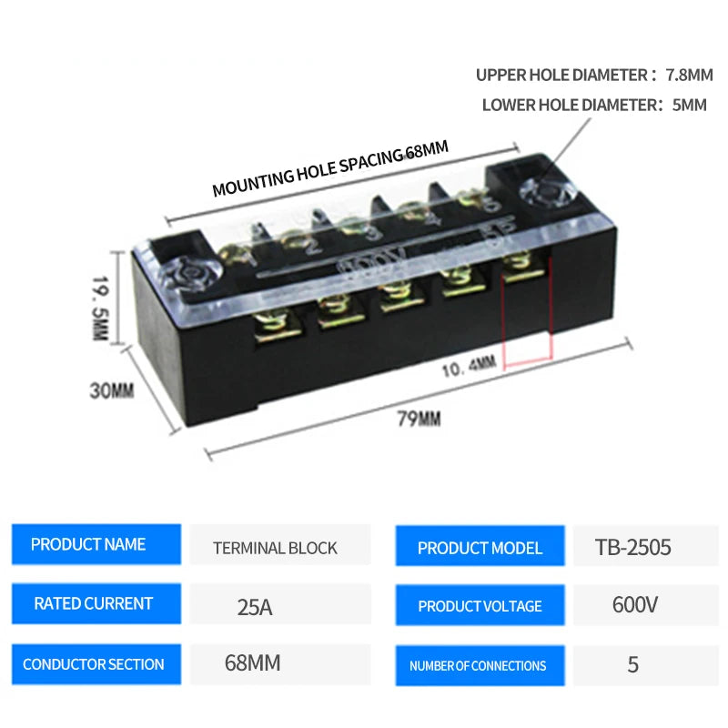 Dual Row Barrier Screw Terminal
