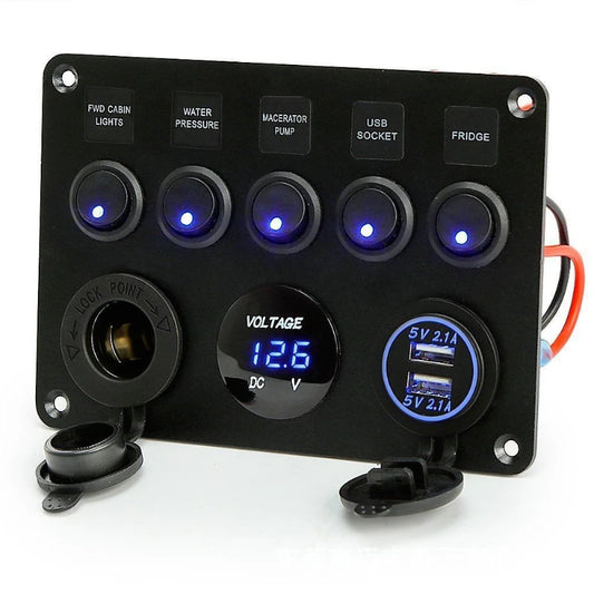 Button Rocker Toggle Switch Panel