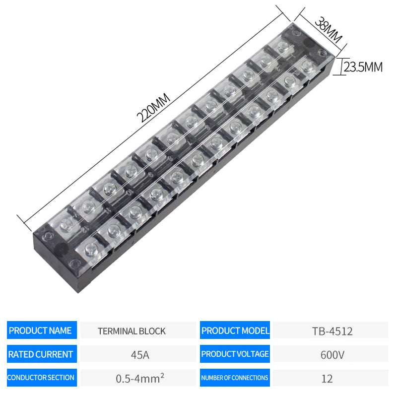 Dual Row Barrier Screw Terminal