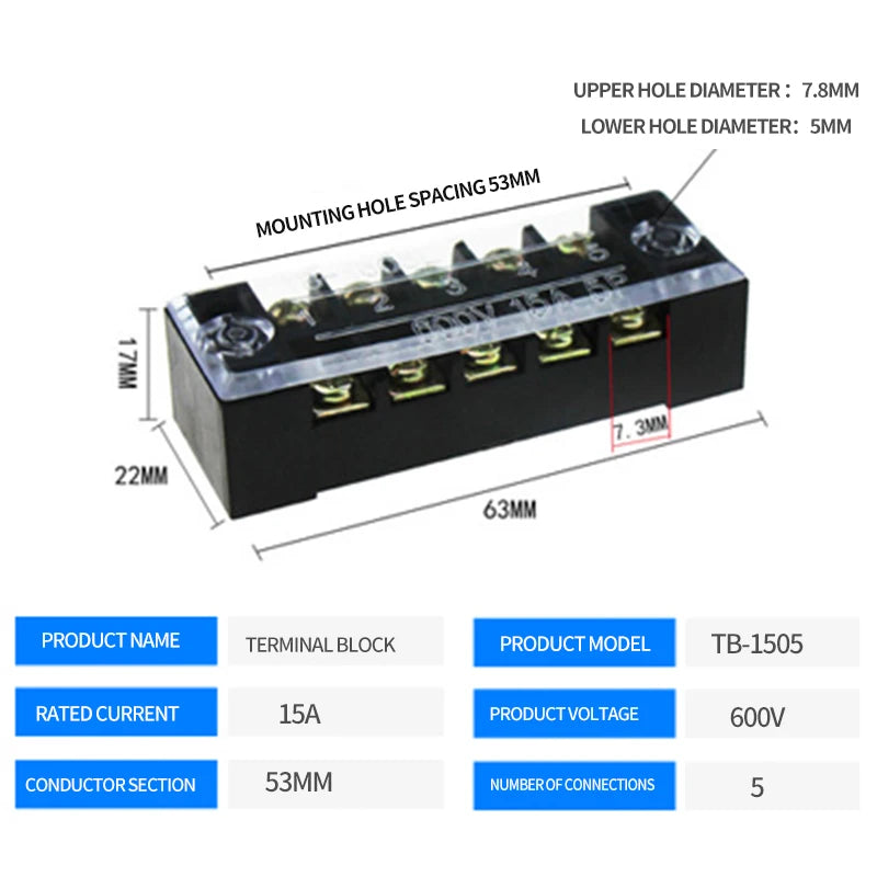 Dual Row Barrier Screw Terminal